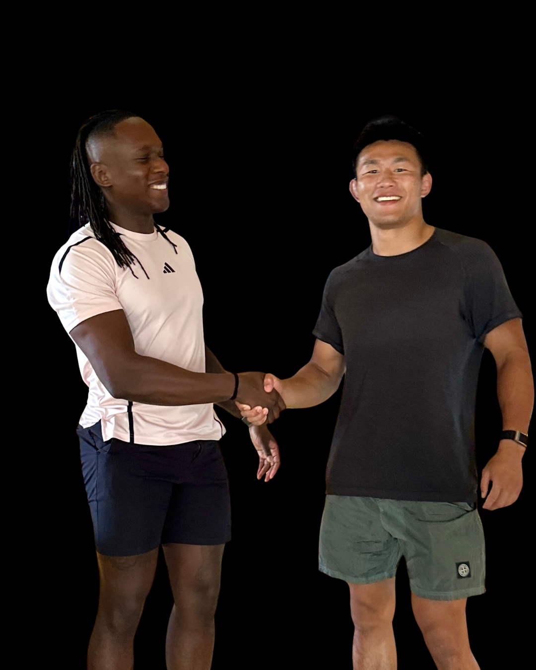 Manny Majola with One Championship featherweight champion Tang Kai